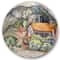 Designart - Greek Landscape Off The Coast Of The Aegean Sea - Traditional Metal Circle Wall Art